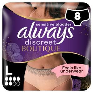 Always Discreet Boutique Women Beige Plus L Incontinence Pants x8