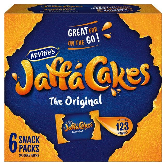 McVitie's Jaffa Cakes Original Biscuits Snack Pack 6x3 198g - gallery image 1