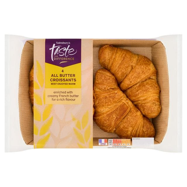 Sainsbury's Butter Croissants, Taste the Difference x4 - gallery image 1