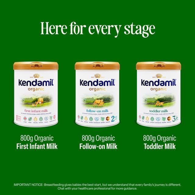 Kendamil Organic 1 First Infant Baby Milk Powder Formula from Birth 800g - gallery image 4