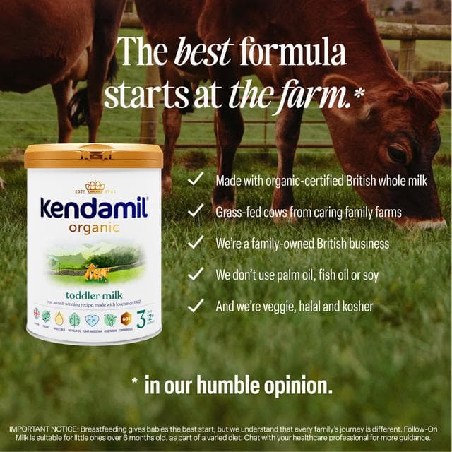 Kendamil Organic 3 Toddler Baby Milk Powder Formula 1-3 Years 800g - gallery image 4