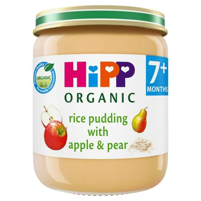 HiPP Organic Rice Pudding with Apple & Pear Baby Food Jar 7+ Months 160g - gallery image 1