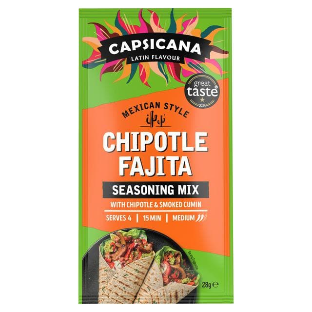 Capsicana Mexican Smoked Cumin & Chipotle for Fajitas Seasoning Mix 28g - gallery image 1