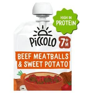 Piccolo Organic Grass Fed Beef Meatballs & Sweet Potato 7 Months+ 130g