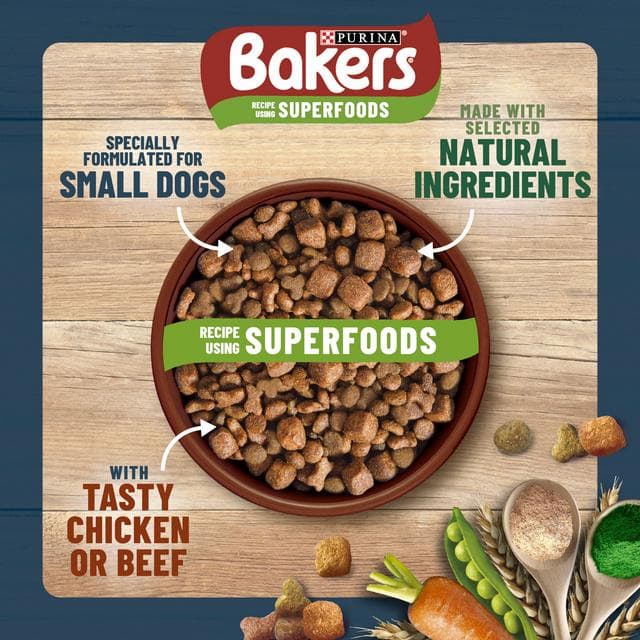 Bakers Small Dog Beef Dry Dog Food 2.85kg - gallery image 2
