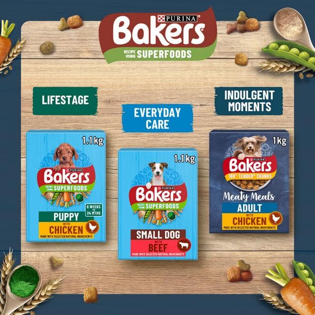 Bakers Small Dog Beef Dry Dog Food 1.1kg - gallery image 3