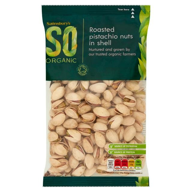Sainsbury's Roasted Pistachio Nuts in Shell, SO Organic 200g - gallery image 1