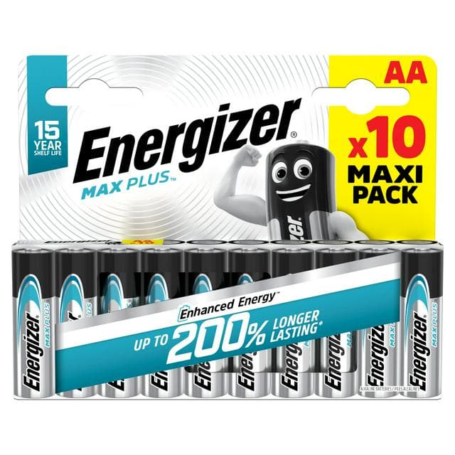 Energizer Max Plus AA Alkaline Batteries x10 - gallery image 1