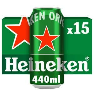 Heineken 15 x 440ml Premium Lager Beer Cans