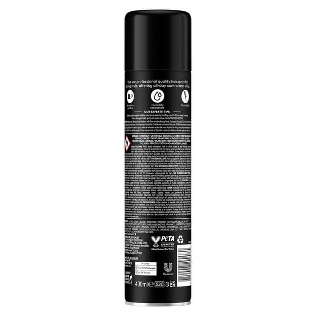 TRESemmé Extra Hold Hairspray for 24H Frizz Control & Strong LongLasting Hold 400ml - gallery image 6