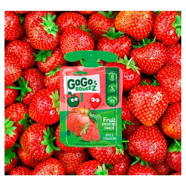 GoGo Squeez Fruit Smoothie Snack Apple & Strawberry 4x90g - gallery image 4