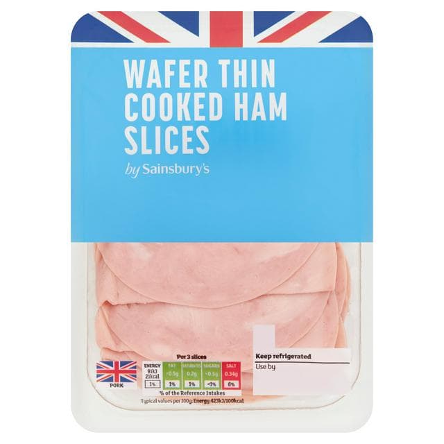 Sainsbury's British Wafer Thin Cooked Ham Slices 150g - gallery image 1