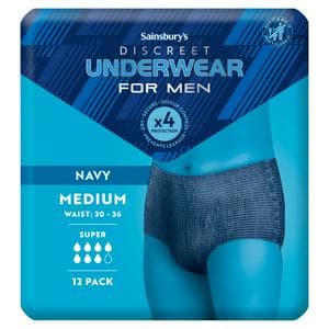 Sainsbury's Comfort Fit for Him Discreet Underwear Super Medium Pants x12
