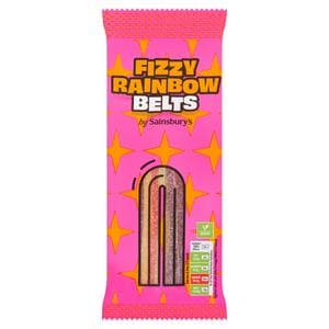 Sainsbury's Fizzy Rainbow Belts 70g