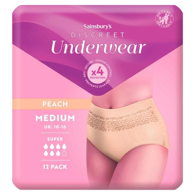 Sainsbury's Comfort Fit for Her Discreet Underwear Pants Super Medium x12 - gallery image 1