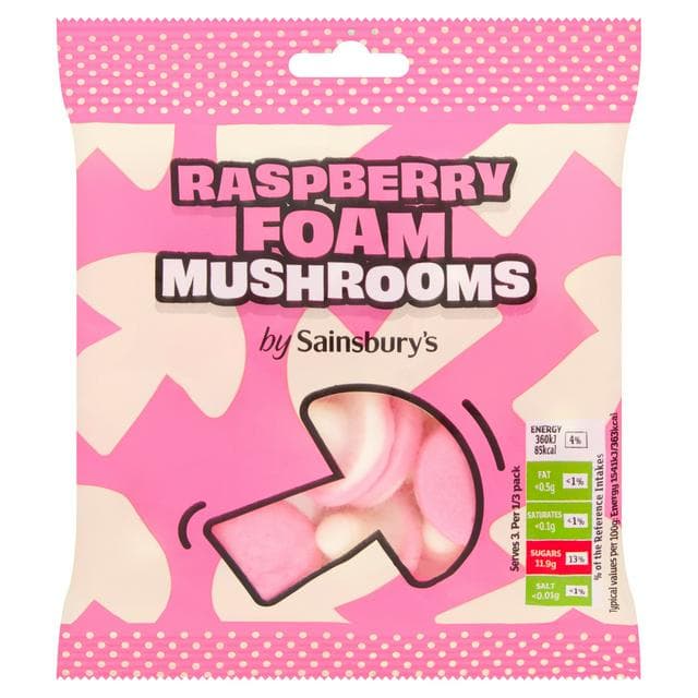 Sainsbury's Foam Mushroom Sweets 70g - gallery image 1