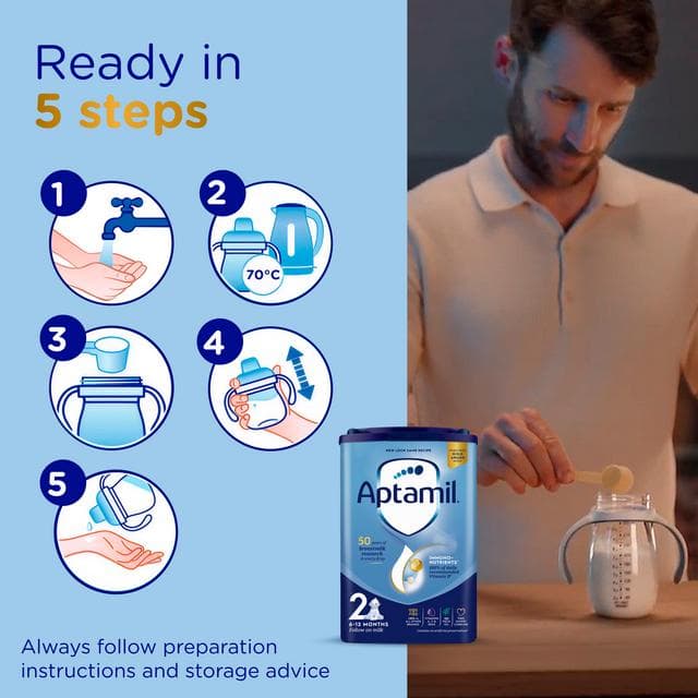 Aptamil 2 Follow On Baby Milk Formula Powder 6-12 Months 800g - gallery image 4