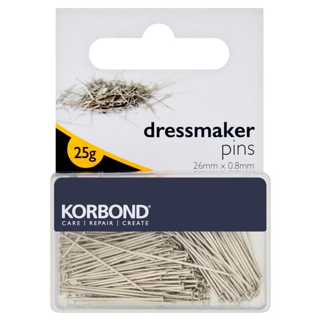 Korbond Care & Repair Dressmaker Pins Steel 25g - gallery image 1