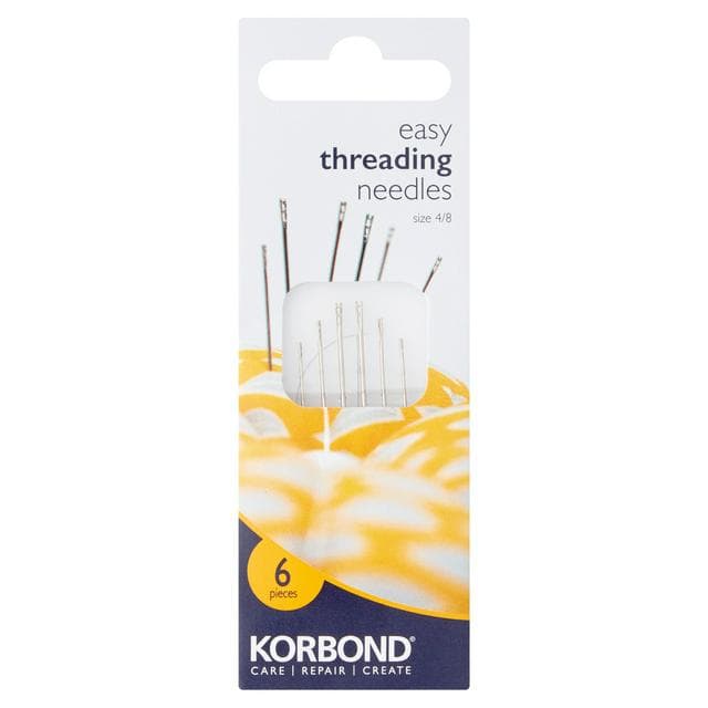 Korbond Care & Repair Easy Threading Needles Size 4/8 6 Pieces - gallery image 1