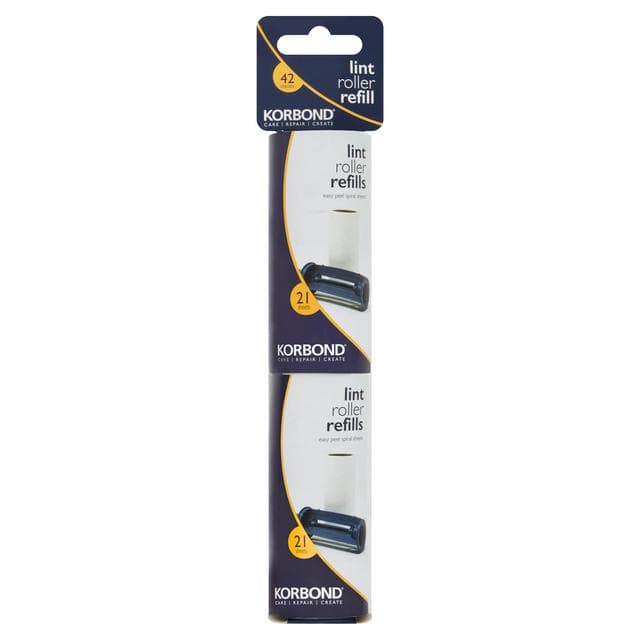 Korbond Care & Repair Lint Roller Refills 2 x 3m Adhesive - gallery image 1