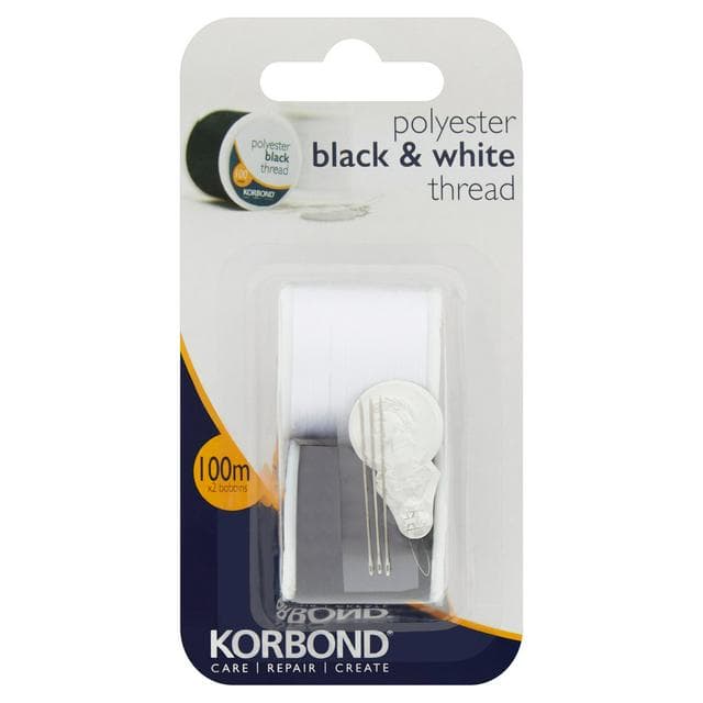 Korbond Black & White Thread - gallery image 1