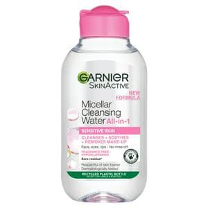 Garnier Micellar Water Facial Cleanser Makeup Remover For Sensitive Skin Travel Size 100ml