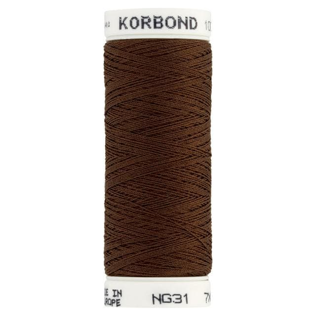 Korbond Brown Polyester Thread 100m - gallery image 1