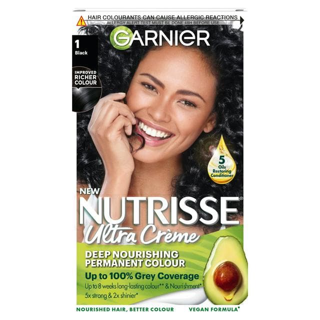 Garnier Nutrisse Permanent Hair Dye Black 1 B - gallery image 1