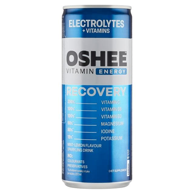 Oshee Vitamin Recovery Diet Supplement Mint-Lemon Flavour Sparkling Drink 250ml - gallery image 1
