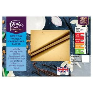 Sainsbury's New York Vanilla Cheesecake Slices, Taste the Difference 2x92g