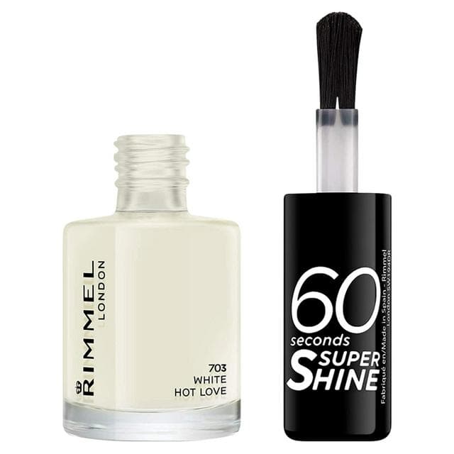 Rimmel London 60 Seconds Super Shine 708 White Hot Love 8ml - gallery image 1