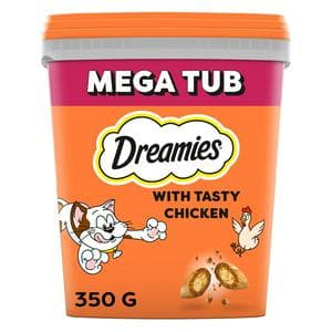 Dreamies Biscuits with Chicken Cat Treat Bulk Mega Tub 350g