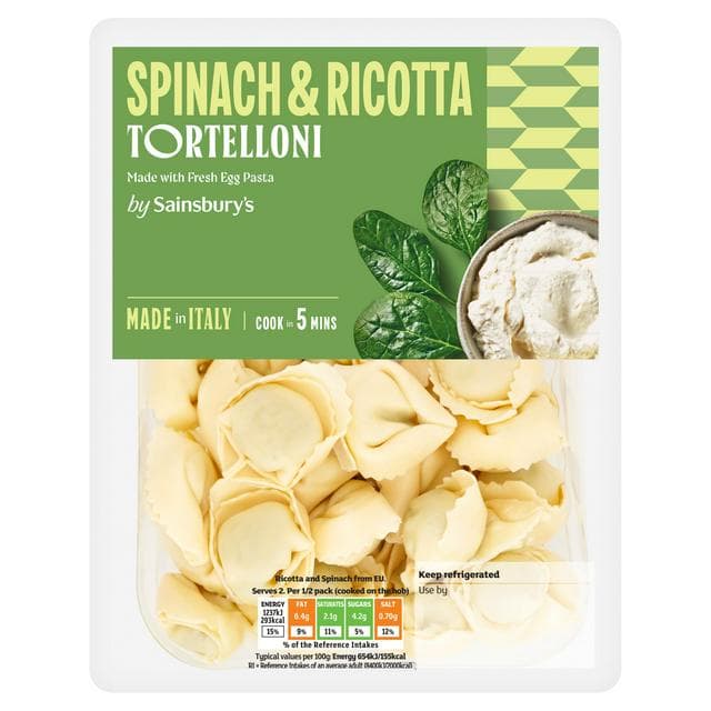 Sainsbury's Spinach & Ricotta Tortelloni 300g - gallery image 1
