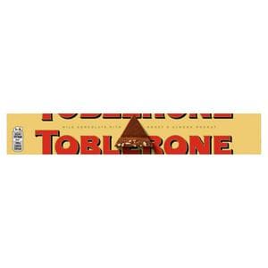 Toblerone Milk Chocolate with Honey & Almond Nougat Bar 200g