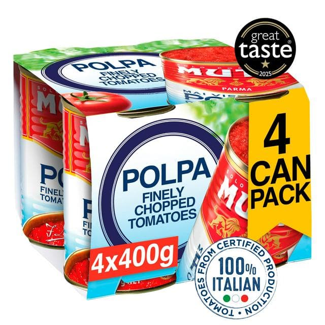 Mutti Finely Chopped Tomatoes 4 x 400g - gallery image 1