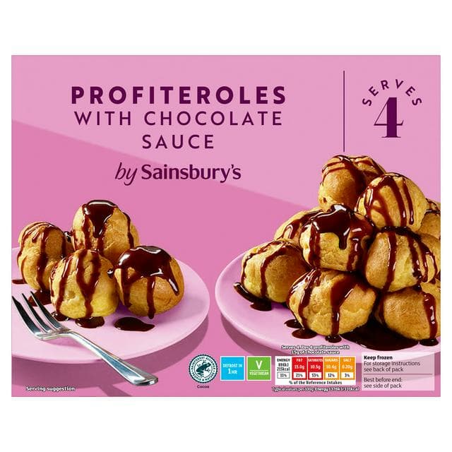 Sainsbury's 260g Profiteroles with Chocolate Sauce - gallery image 1