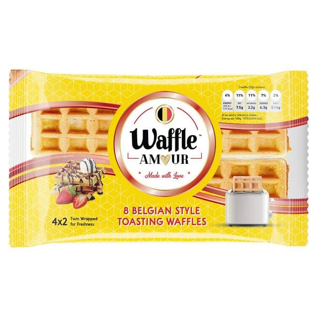 Waffle Amour Belgian Style Toasting Waffles x8 - gallery image 1
