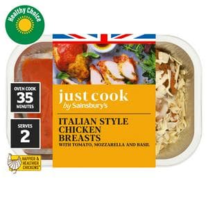 Sainsbury's Just Cook Italian Style Chicken Breasts with Tomato Mozzarella & Basil 415g