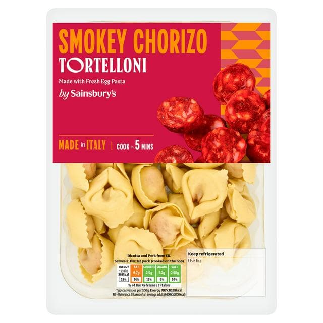 Sainsbury's Smokey Chorizo Tortelloni 300g - gallery image 1