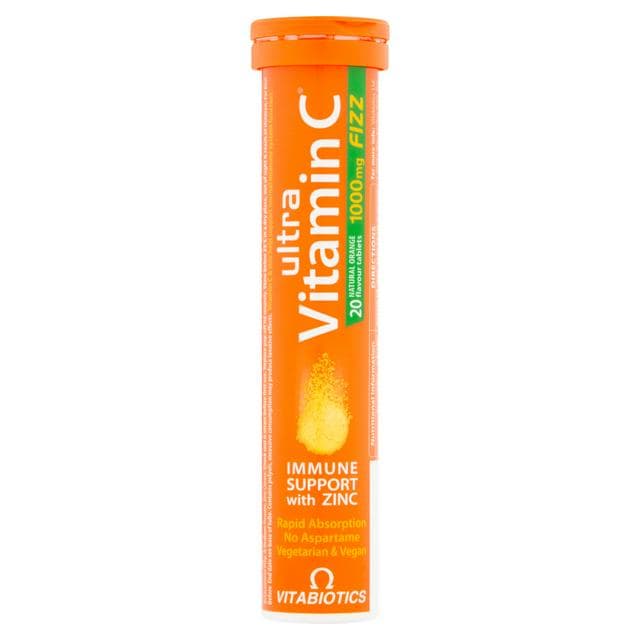 Vitabiotics Ultra Vitamin C 1000mg Fizz Natural Orange Flavour Tablets x20 - gallery image 1