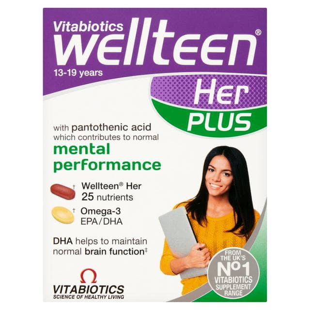 Vitabiotics Wellteen Her Plus 13-19 Years Dual Pack Tablets/Capsules x56 - gallery image 1