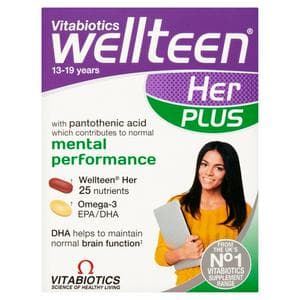 Vitabiotics Wellteen Her Plus 13-19 Years Dual Pack Tablets/Capsules x56