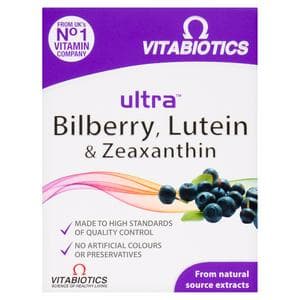 Ultra Bilberry Lutein & Zeaxanthin Tablets x30