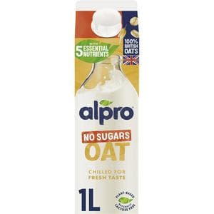 Alpro 1L Oat No Sugar Chilled Dairy Free Drink