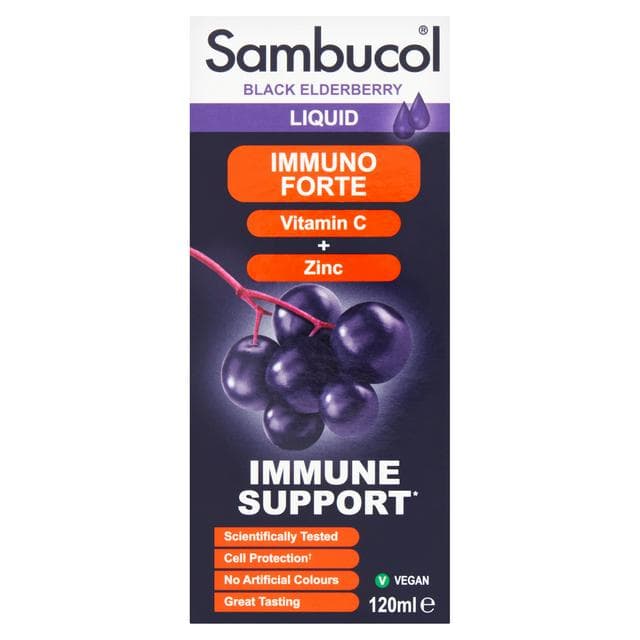 Sambucol Black Elderberry Immuno Forte Liquid 120ml - gallery image 1