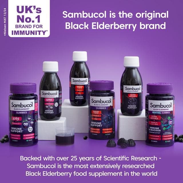 Sambucol Black Elderberry Liquid for Kids + Vitamin C 1-12 Years 120ml - gallery image 5