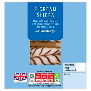 Sainsbury's Cream Slices 2x58g