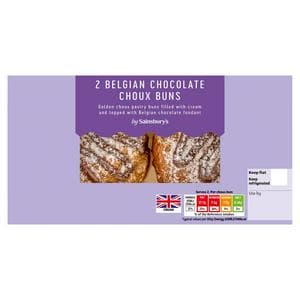 Sainsbury's Belgian Chocolate Choux Buns 2x68g