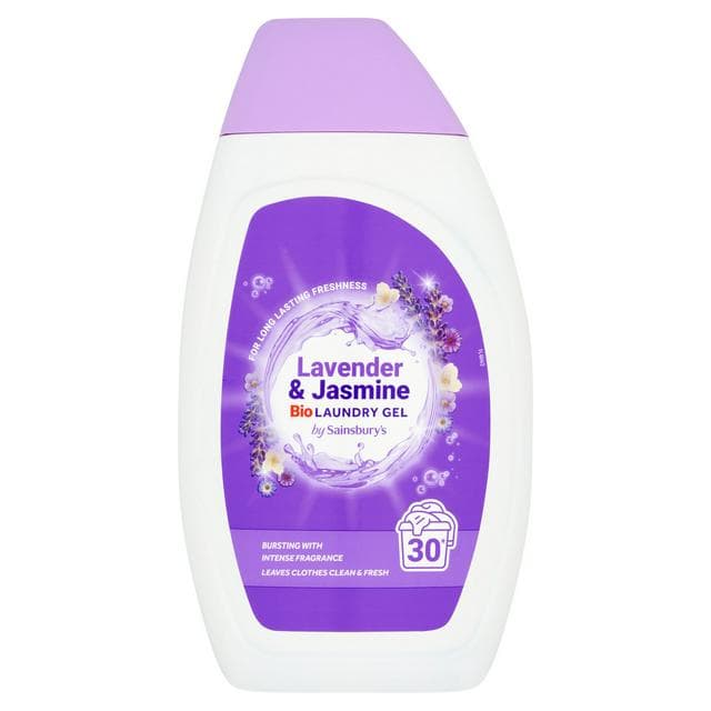 Sainsbury's Lavender & Jasmine Bio Laundry Gel 900ml - gallery image 1