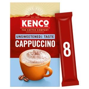 Kenco Cappuccino Unsweetened Instant Coffee 8 Sachets